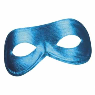 Blauw metallic oogmasker voor dames