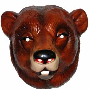 Feestmasker beer bruin voor volwassenen