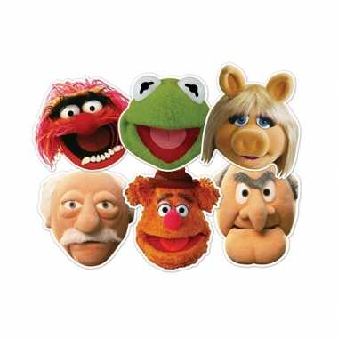 Kartonnen muppet show maskers 6 stuks