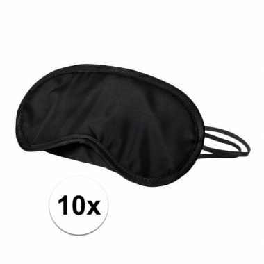 Slaap masker voor de ogen zwart 10x