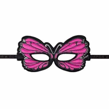 Vlinder oogmasker roze