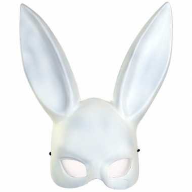 Wit konijnen hazen masker voor volwassenen