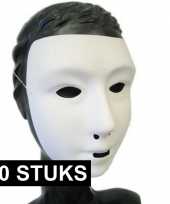 20x feest grimeer masker wit
