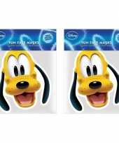 2x kartonnen maskers pluto