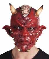 Carnaval duivel masker lucifer met hoorns volwassenen