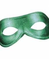 Groen metallic oogmasker voor dames