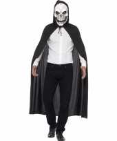 Halloween verkleed cape met doodshoofd masker