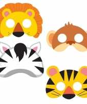 Jungle maskers 16 stuks