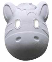 Kartonnen masker zebra