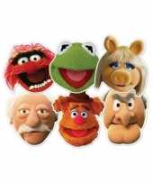 Kartonnen muppet show maskers 6 stuks
