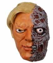 Latex horror masker half verbrand gezicht