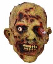 Latex horror masker zombie bloedend oog