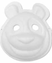 Papieren masker panda wit