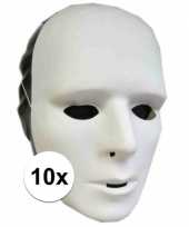 Plastic grimeer maskers 10 stuks