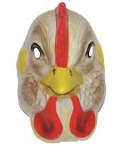 Plastic kippen masker voor volwassenen