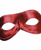Rood metallic oogmasker voor dames