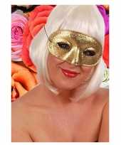 Verkleedaccessoire oogmasker goud