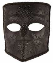 Zwart bauta masker voor heren